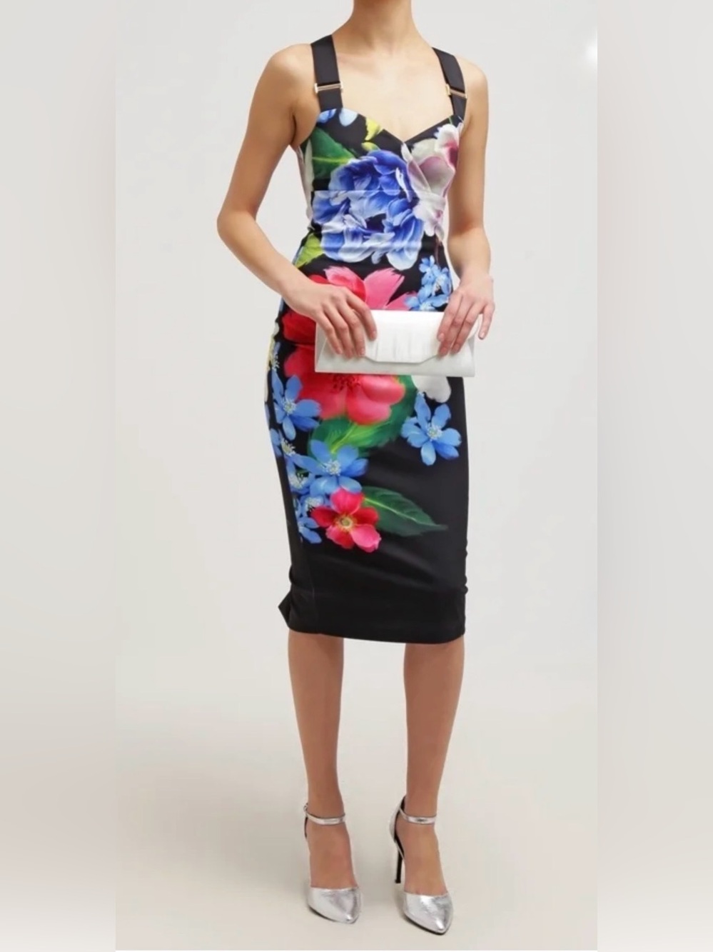 Ted Baker FORGETMENOT FLORAL STRAP DRESS